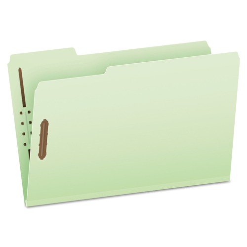 New Arrivals | Pendaflex 17187 Heavy-Duty 3 in. Expansion Pressboard Folders with Embossed Fasteners - Legal Size, Green (25/Box) image number 0