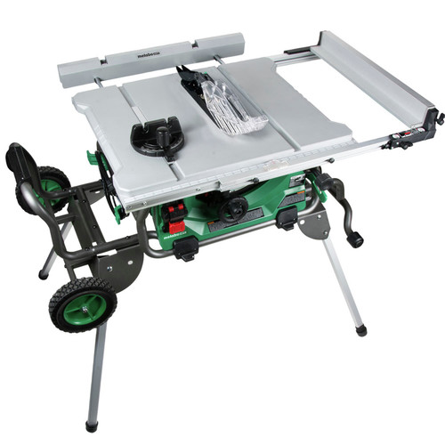 Table Saws | Metabo HPT C10RJSM 15 Amp 10 in. Corded Table Saw with Fold and Roll Stand image number 0