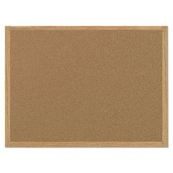 MasterVision SF152001239 Maya Series Wood Finish Frame 48 in. x 36 in. Cork Board - Natural
