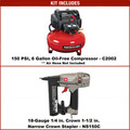 Compressor Combo Kits | Porter-Cable C2002-NS150C 0.8 HP 6 Gallon Oil-Free Pancake Air Compressor and 18-Gauge 1-1/2 in. Narrow Crown Stapler Kit Bundle image number 1