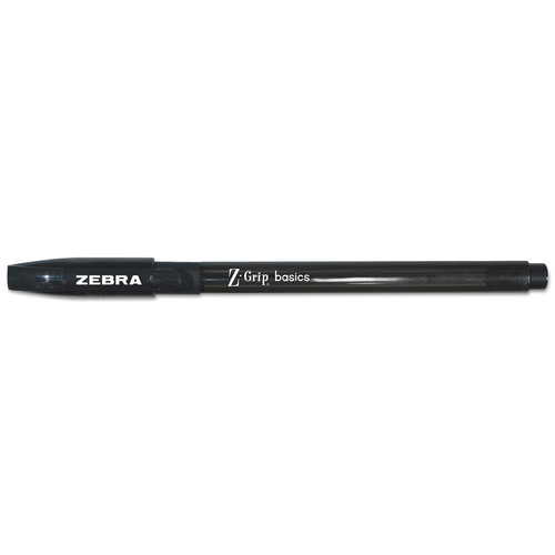 Zebra 23610 Z-Grip Basics LV Stick Medium 1 mm Ballpoint Pen - Black (1-Dozen) image number 0