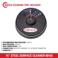 Pressure Washer Accessories | Simpson 80165 Universal 3700 PSI 15 in. Pressure Washer Surface Cleaner image number 4