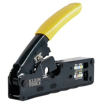 Klein Tools VDV226-107 Compact Ratcheting Modular Data Cable Crimper/Wire Stripper/Wire Cutter