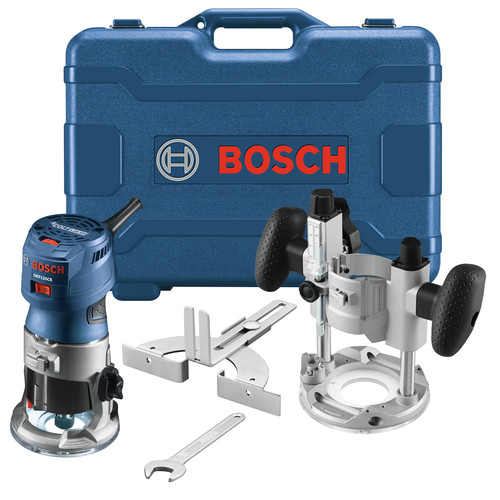 Factory Reconditioned Bosch GKF125CEPK-RT Colt 120V 7 Amp Variable Speed 1/4 in. Corded Palm Router Combination Kit image number 0