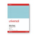 Universal UNV35880 8.5 in. x 11 in. 50 Sheets, Wide/Legal Rule, Colored Perforated Writing Pads - Blue (1 Dozen) image number 0