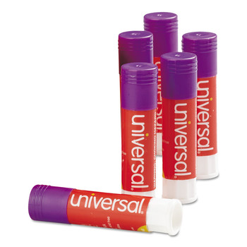 Universal UNV74748 0.28 oz. Glue Sticks - Purple, Clear Dry (12-Piece/Pack)