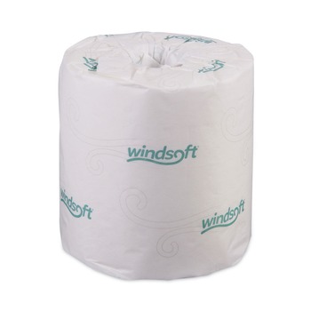Windsoft WIN2240B 4 in. x 3.75 in., 2-Ply, Septic Safe, Bath Tissue - White (96 Rolls/Carton, 500 Sheets/Roll)