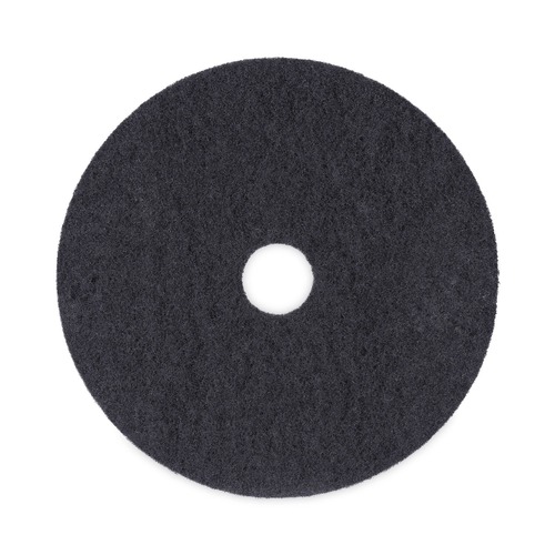 Cleaning and Janitorial Accessories | Boardwalk BWK4020BLA 20 in. dia. Stripping Floor Pads - Black (5-Piece/Carton) image number 0