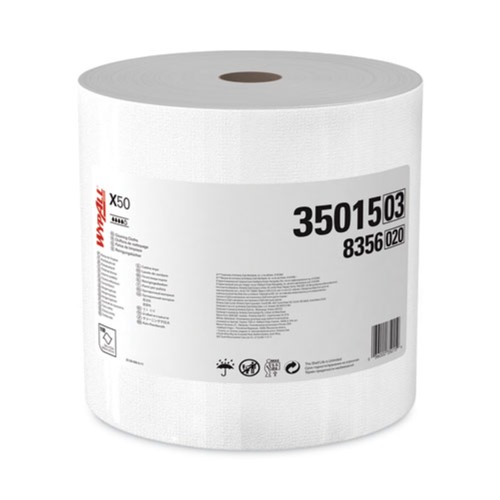 WypAll KCC 35015 9-4/5 in. x 13-2/5 in. X50 Cloths - White, Jumbo (1100/Roll) image number 0