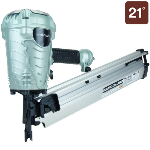 Metabo HPT NR90AES1M 2 in. to 3-1/2 in. Plastic Collated Framing Nailer image number 0