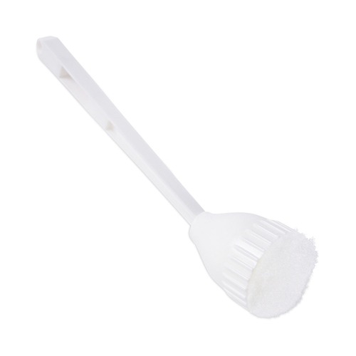 Boardwalk BWK00170 2 in. Cone Head Plastic Bowl Mops with 10 in. Handle - White (25-Piece/Carton) image number 0