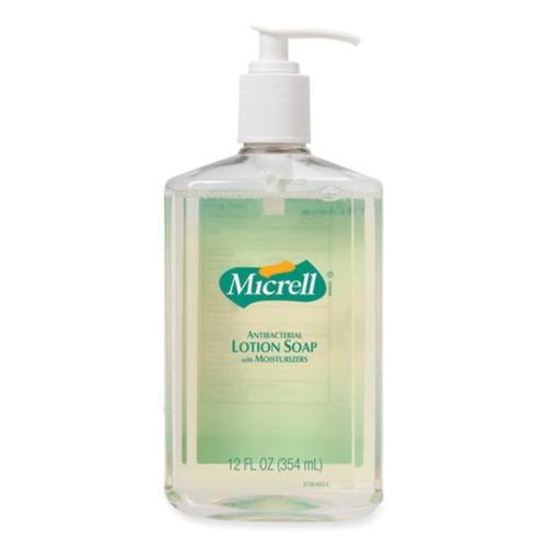MICRELL 9759-12 Antibacterial Lotion Soap, Light Scent, 12 Oz Pump Bottle image number 0
