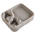 Cups and Lids | Chinet 20990 Strongholder 14.88 in. x 11.5 in. 2.6 in. Molded Fiber Cup/Food Trays - Beige (100-Piece/Carton) image number 2