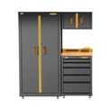 Cabinets | Dewalt DWST24201 4-Piece 63 in. Welded Storage Suite with 5-Drawer Base Cabinet and Wood Top image number 1