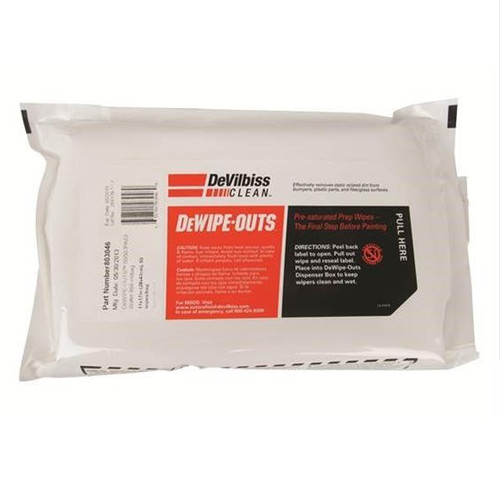 DeVilbiss 803046 DeWipe-Outs 11 in. x 17 in. 50% IPA / 50% DI Water image number 0