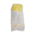 Boardwalk BWK501WH 5 in. Headband Cotton/Synthetic Super Loop Wet Mop Head - White, Small (12/Carton) image number 1