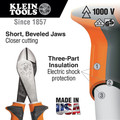 Klein Tools 200028EINS Insulated 8 in. Slim Handle Diagonal Cutting Pliers image number 1