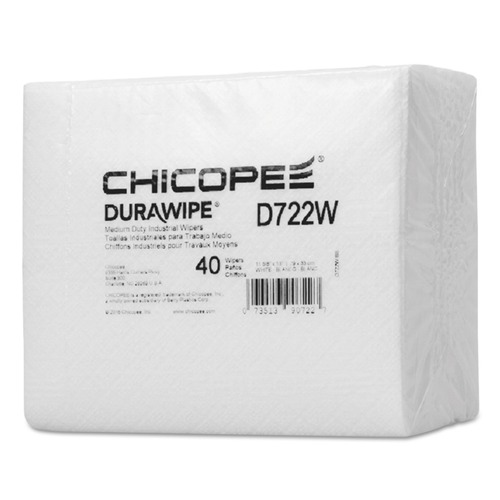 Paper Towels and Napkins | Chicopee D722W Durawipe 960/Carton 14.6 in. x 13.7 in. Medium-Duty Industrial Wipers - White image number 0