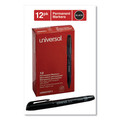 Universal UNV07071 Fine Bullet Tip Black Ink Pen-Style Permanent Markers (1 Dozen) image number 1