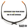Safety Glasses | Klein Tools 60161 Professional Semi Frame Safety Glasses - Clear Lens image number 7