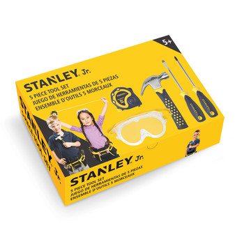 TOYS | STANLEY Jr. ST004-05-SY_AMZ 5-Piece Hand Tool Construction Toy Set