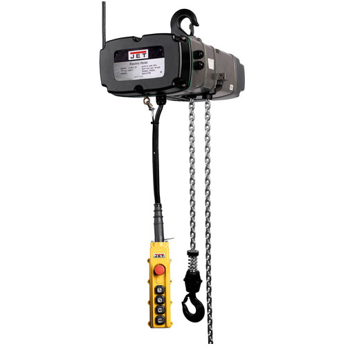 JET 140128 230V 16.8 Amp TS Series 2 Speed 5 Ton 15 ft. Lift 3-Phase Electric Chain Hoist image number 0