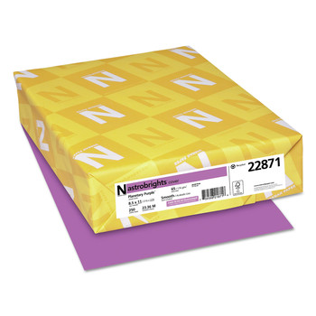 Astrobrights 22871 65 lbs. 8.5 in. x 11 in. Color Cardstock - Planetary Purple (250/Pack)