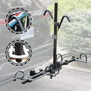 UTILITY TRAILER | Detail K2 BCR590 Hitch-Mounted 2-Bike Carrier with 1-1/4 in. Adapter