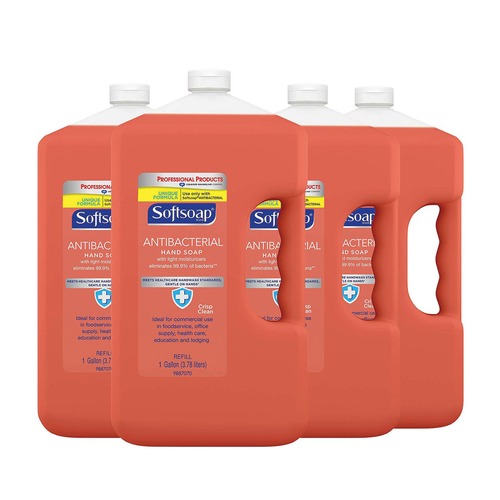 Hand Soaps | Softsoap 01903 Antibacterial Hand Soap, Crisp Clean, Pink, 1 Gallon Bottle (4/Carton) image number 0