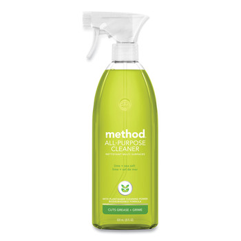 Method 01239 All Surface Cleaner, Lime And Sea Salt, 28 Oz Spray Bottle, 8/carton