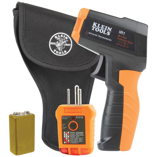 New Arrivals | Klein Tools IR1KIT Infrared Thermometer with GFCI Receptacle Tester image number 0