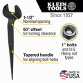 Wrenches | Klein Tools 3224 1-1/2 in. Nominal Opening Spud Wrench for Regular Nut image number 2