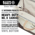 Klein Tools 5102-24SP 24 in. Deluxe Canvas Tool Bag image number 6