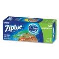 Food Service | Ziploc 315882BX 1.2 mil 6.5 in. x 5.88 in. Resealable Sandwich Bags - Clear (40/Box) image number 1