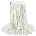 Cleaning & Janitorial Supplies | Boardwalk BWK224CCT 24 oz. Premium Cut-End Cotton Wet Mop Heads - White (12/Carton) image number 1