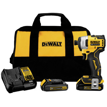 Dewalt DCF809C2 ATOMIC 20V MAX Brushless Lithium-Ion 1/4 in. Cordless Impact Driver Kit with (2) 1.5 Ah Batteries