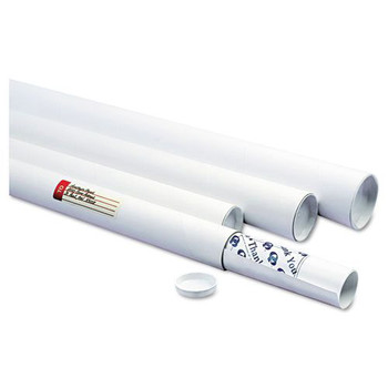 Quality Park QUA46020 White Mailing Tubes, 36-in Long, 3-in Diameter, White, 25/carton