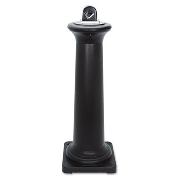 FACILITY MAINTENANCE SUPPLIES | Rubbermaid Commercial FG9W3000BLA GroundsKeeper Tuscan 13 in. x 13 in. x 38.38 in. Receptacle - Black
