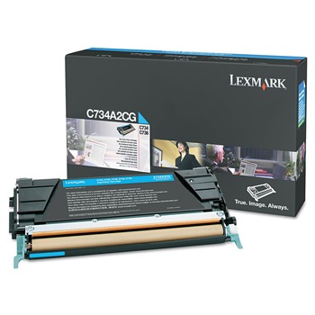 Lexmark C734A2CG CX734/C746/CX738 6000 Page Yield Toner Cartridge - Cyan