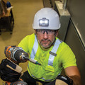 Hard Hats | Klein Tools 60150 Vented-Class C Safety Helmet with Rechargeable Headlamp - White image number 10