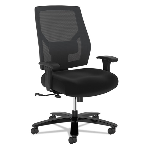 HON HVL585.ES10.T Crio Big and Tall 450 lbs. Capacity Mid-Back Task Chair - Black image number 0
