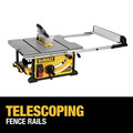 Dewalt DWE7491RS 10 in. 15 Amp  Site-Pro Compact Jobsite Table Saw with Rolling Stand image number 19