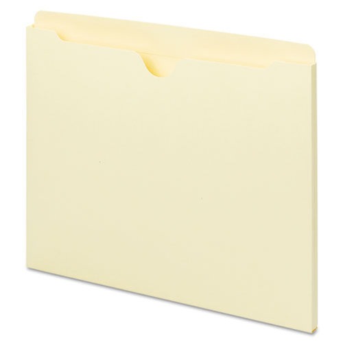 Universal UNV73300 Deluxe Straight Reinforced Tab Letter Size File Jackets - Manila (100/Box) image number 0
