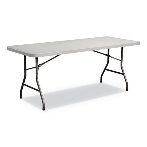 Alera ALEPT7230G 72 in. x 29-5/8 in. x 29-1/4 in. Rectangular Plastic Folding Table - Gray image number 0