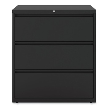 Alera 25489 3-Drawer Lateral 36 in. x 18 in. x 39.5 in. File Cabinet - Black