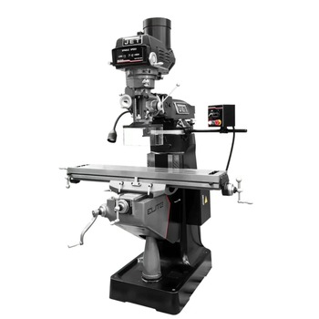 JET 894194 ETM-949 Mill with 3-Axis ACU-RITE 203 (Knee) DRO and Servo X-Axis Powerfeed and USA Air Powered Draw Bar