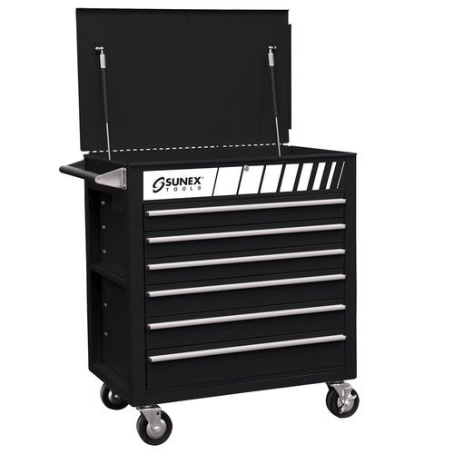 Tool Carts | Sunex 8057BK 6-Drawer Professional Duty Cart (Black) image number 0