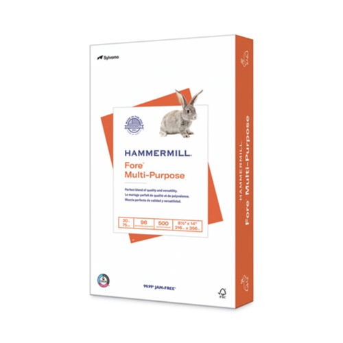 New Arrivals | Hammermill 10329-1 Fore Multipurpose Print Paper, 96 Bright, 20 Lb, 8.5 X 14, White, 500/ream image number 0