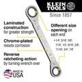 Klein Tools 68245 5-Piece Reversible Ratcheting Box Wrench Set - Black image number 1
