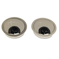 Alera ALEVA503333 2.63 in. dia. Valencia Series Optional Grommets - Silver (2-Piece/Pack) image number 0